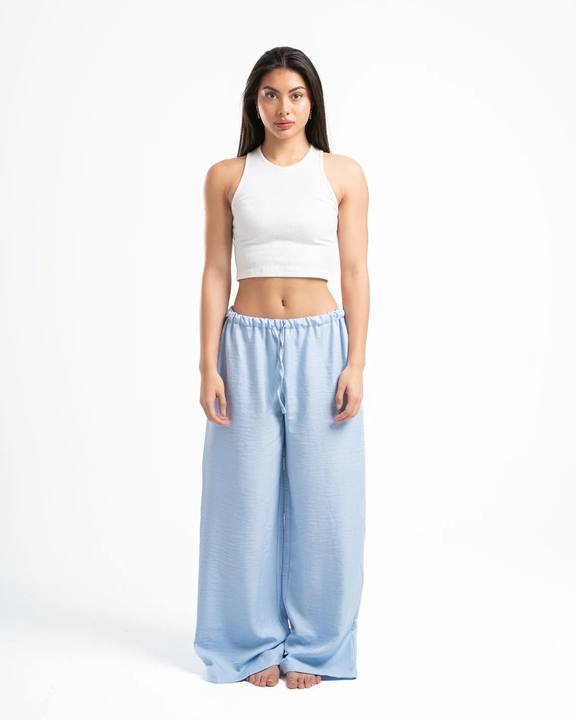 Sky Blue Linen Pants