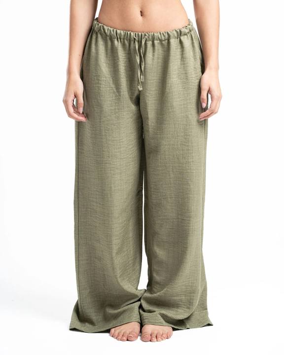 Olive Linen Pants