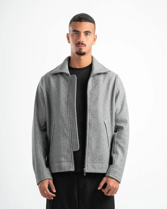 GREY WOOL BLEND JACKET