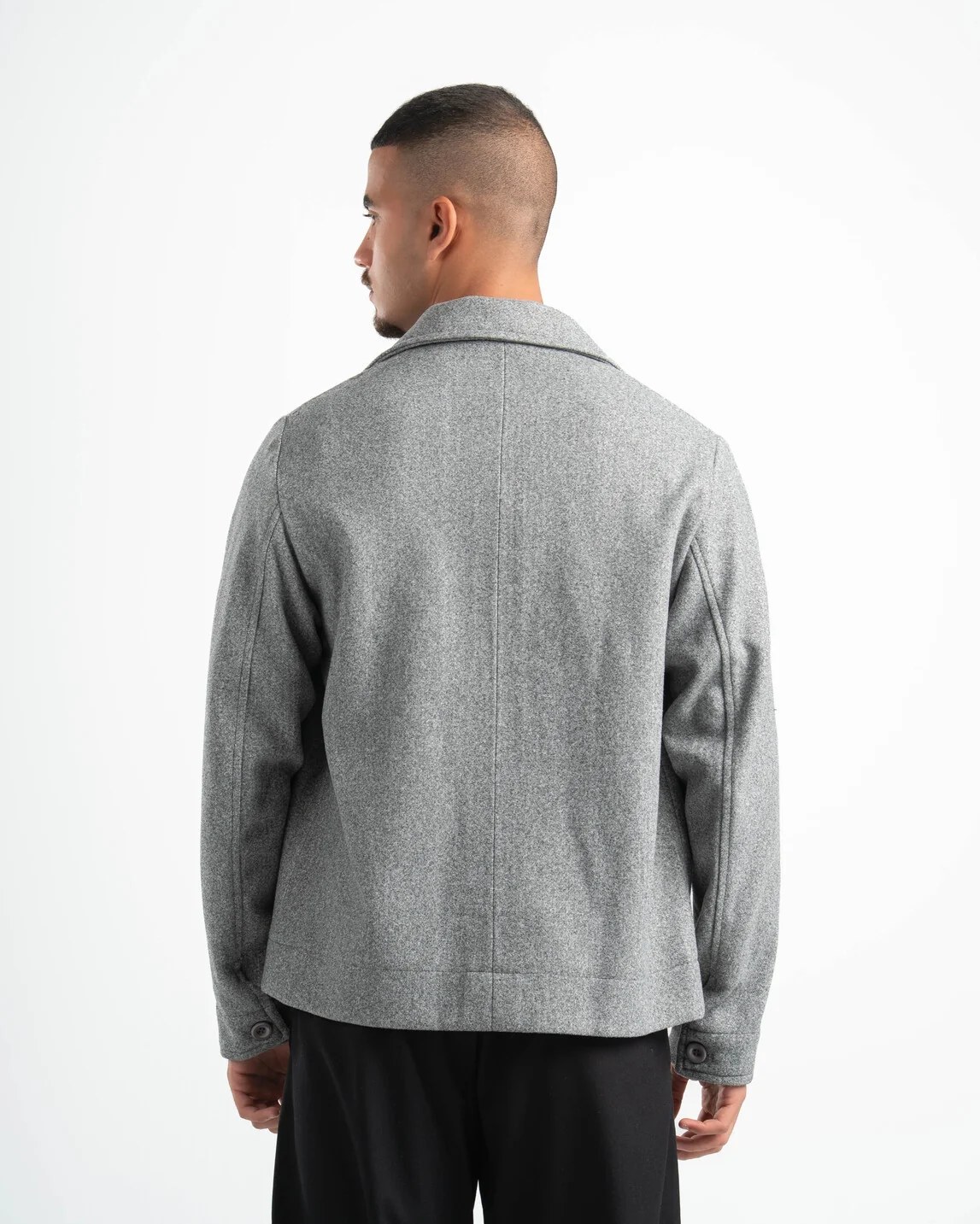GREY WOOL BLEND JACKET