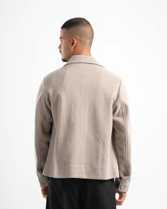 BEIGE WOOL BLEND JACKET