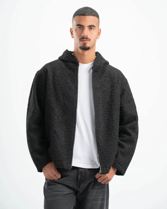 BLACK MOHAIR JACKET