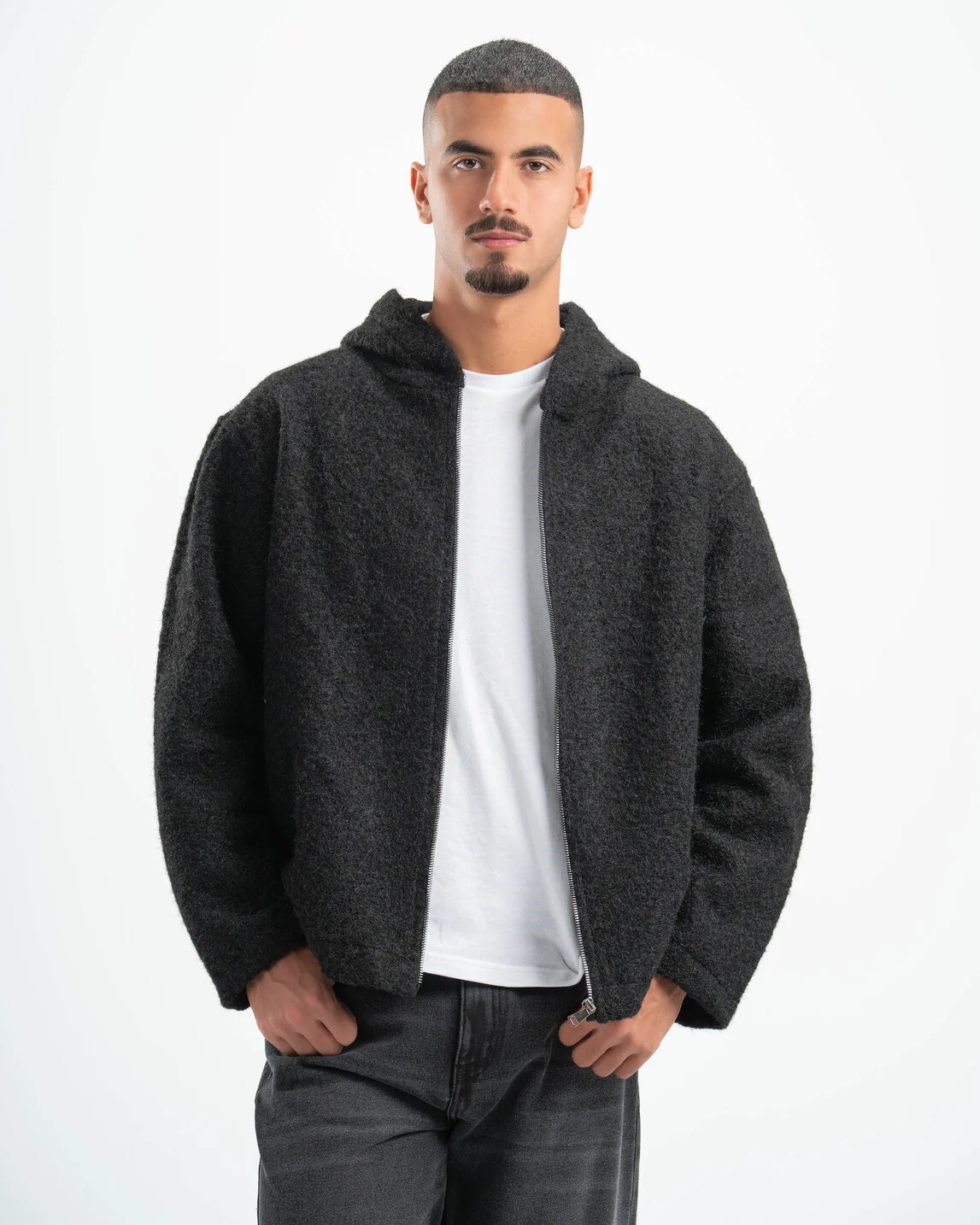 BLACK MOHAIR JACKET