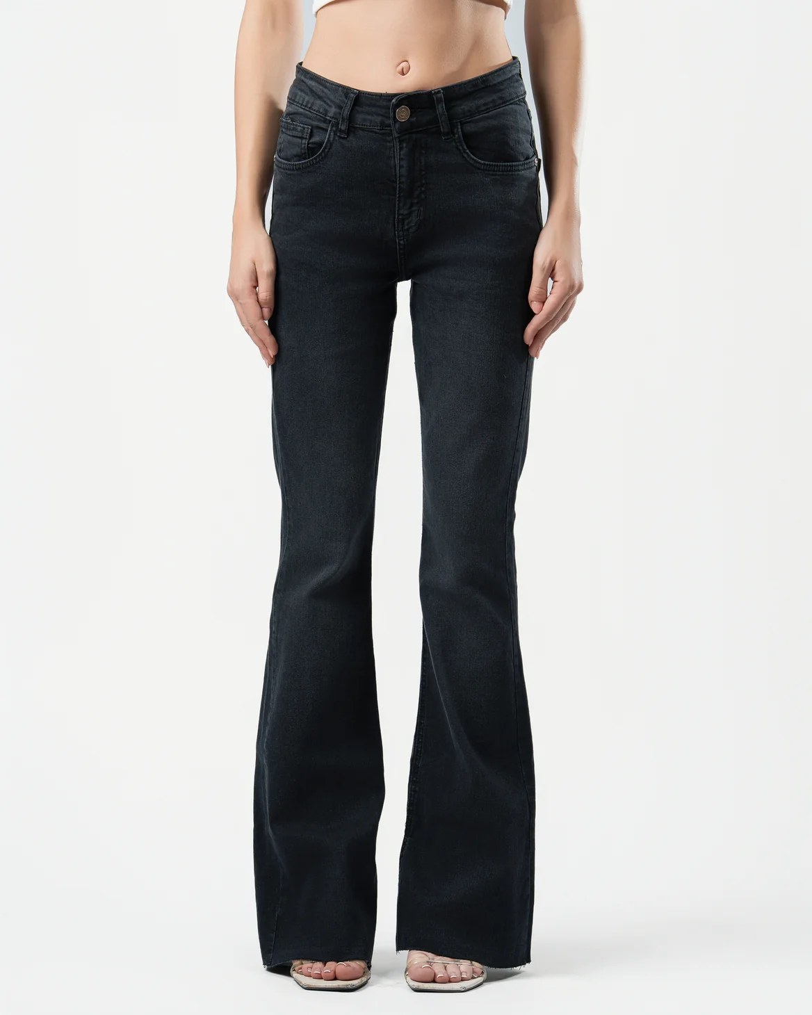 Flared Jeans in Black