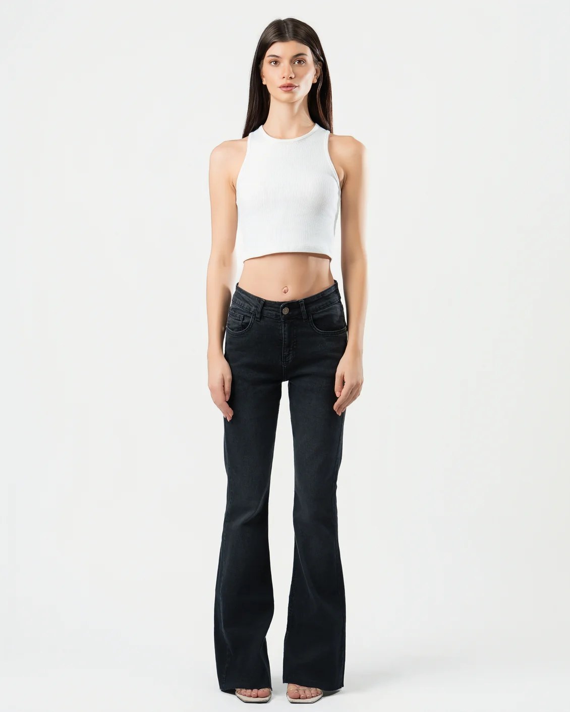 Flared Jeans in Black