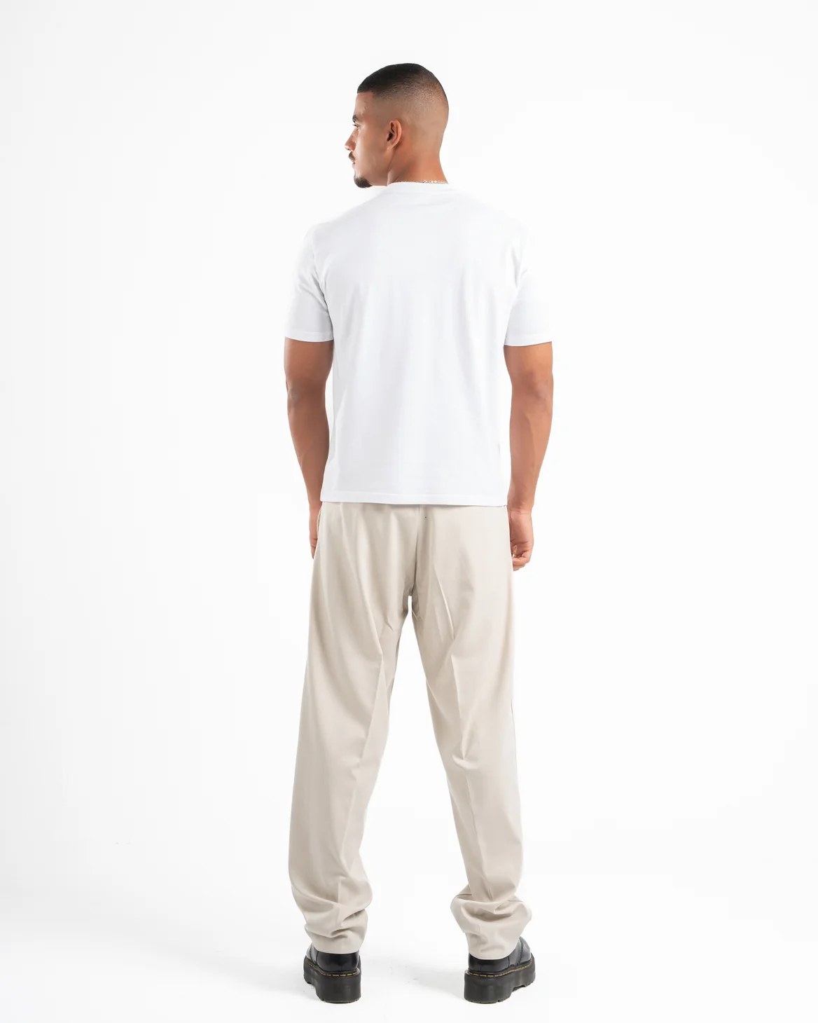 Classic Pleated Pants in Beige