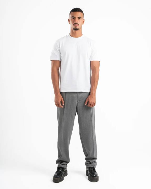 Classic Pleated Pants in Grey