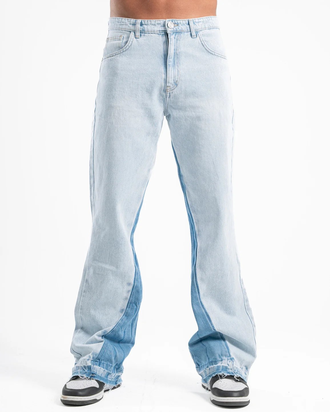 Ice Blue Flare Fit Jeans