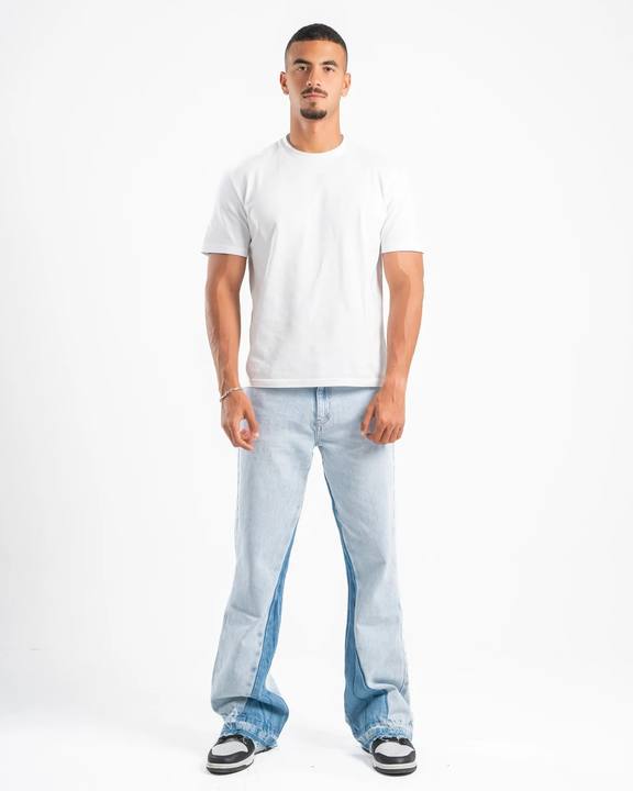 Ice Blue Flare Fit Jeans