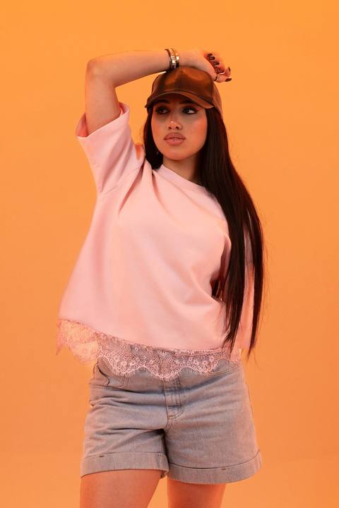 Lace Shirt - Pink