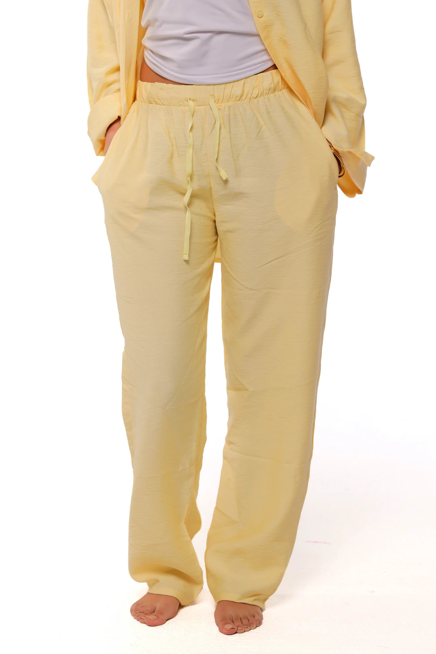 Linen Pants - Yellow