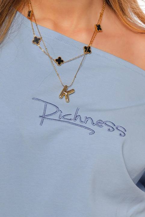 T-Shirt Offshoulder-light blue