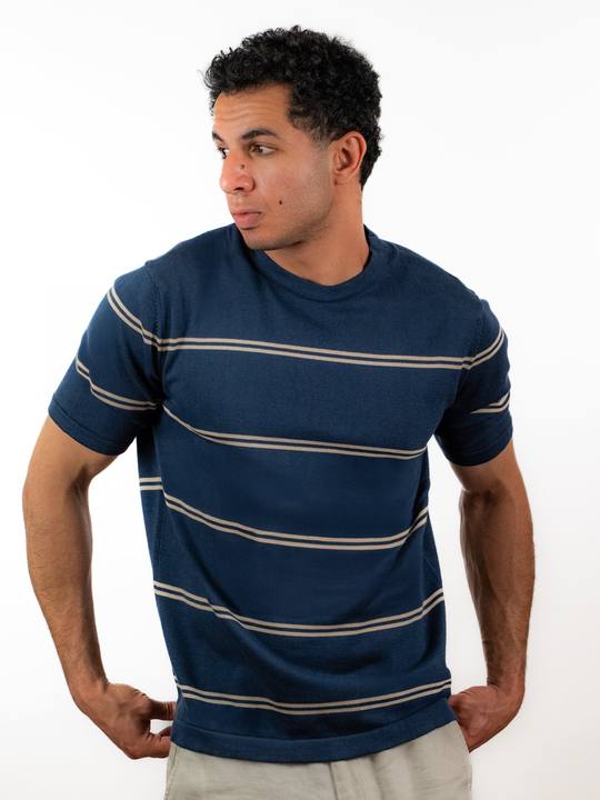 Striped Crew Neck Knit Tee