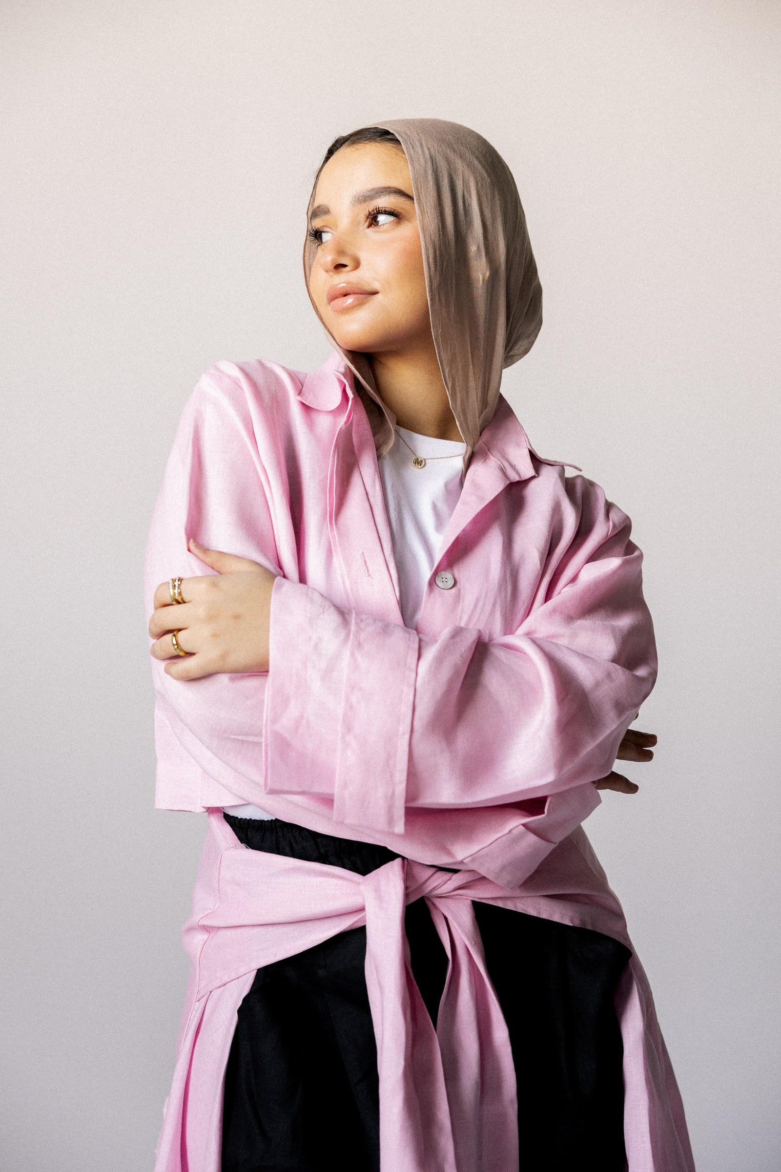 Rap-up shirt in pink
