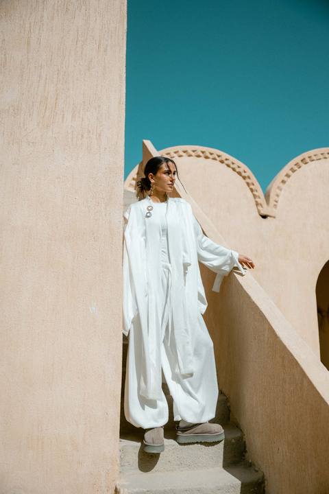 Ghalia Wool Set In Off-white