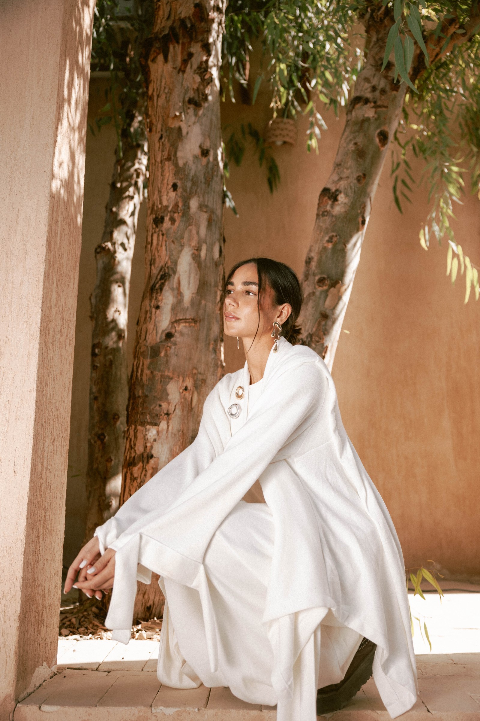 Ghalia Wool Set In Off-white