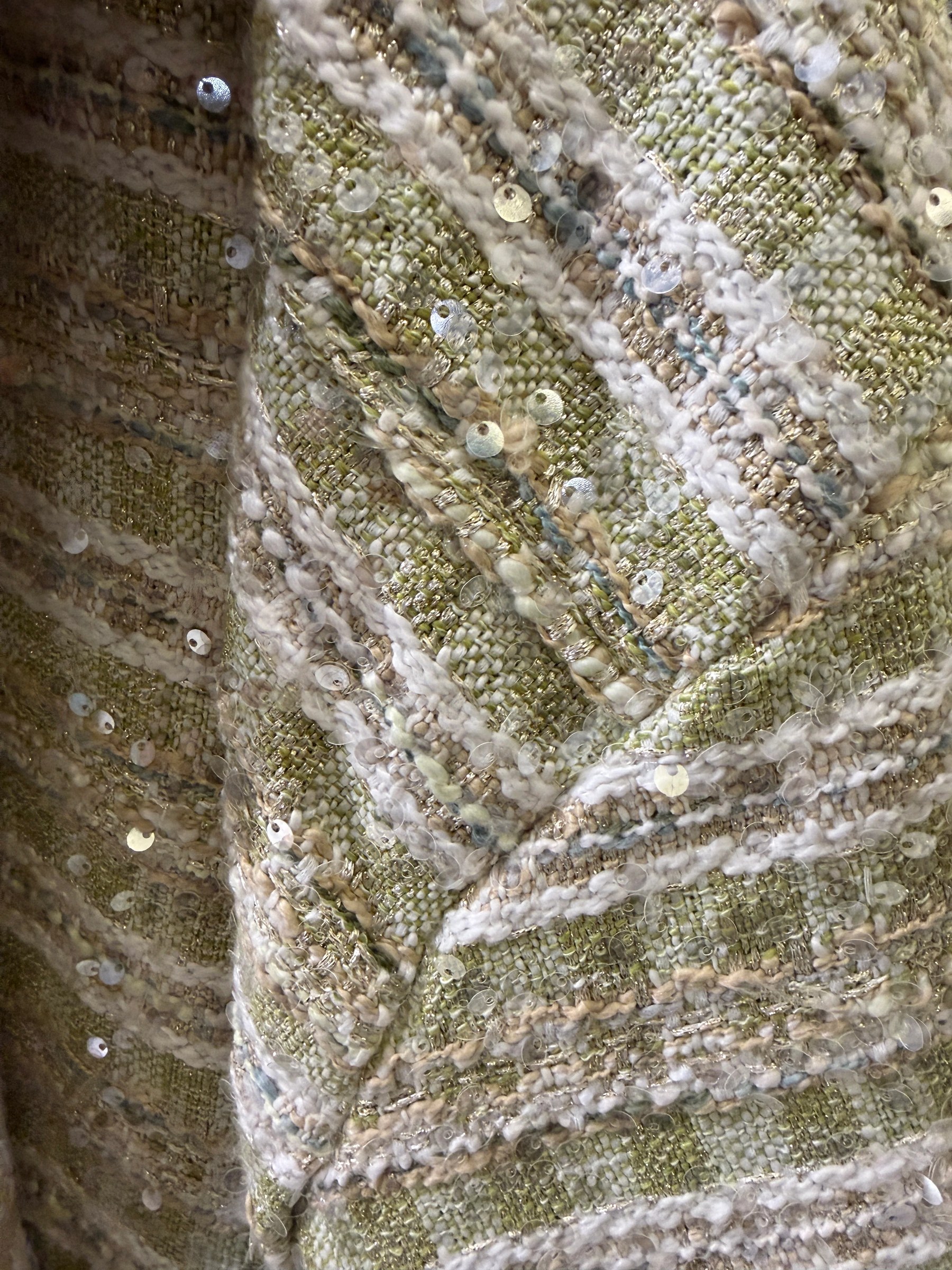 Studding button jacket in lime-green