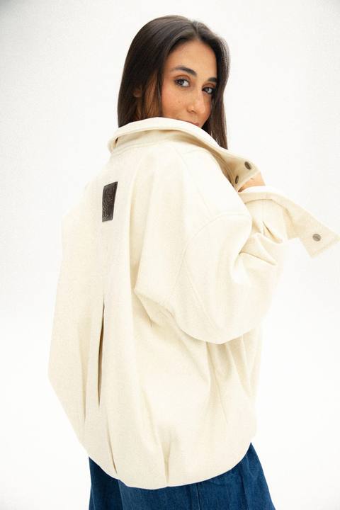 Signature balloon jacket off-white