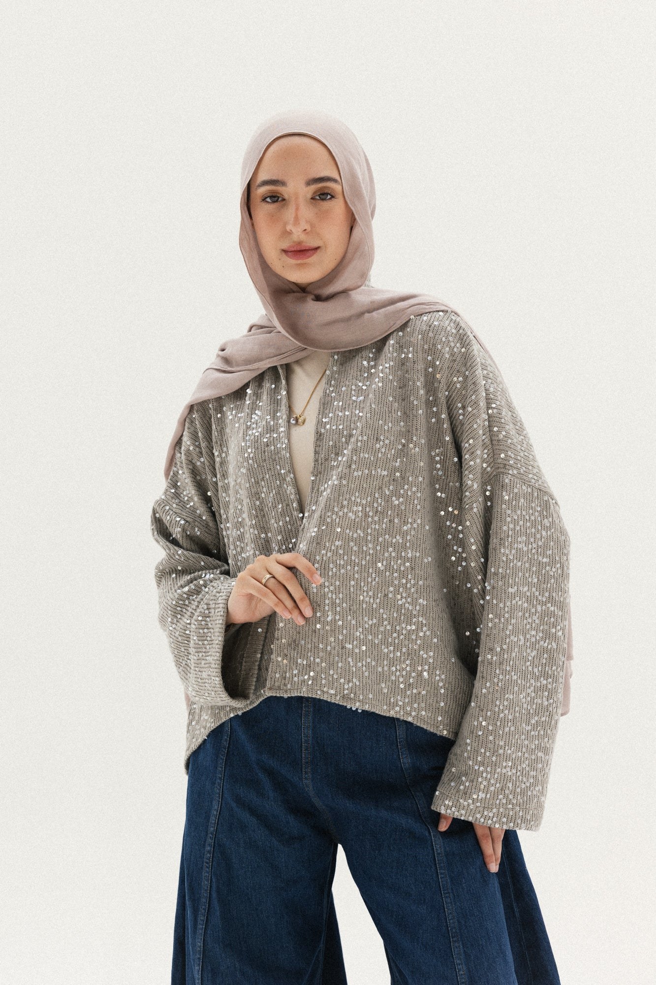 Bling Bling Kimono In Griesh