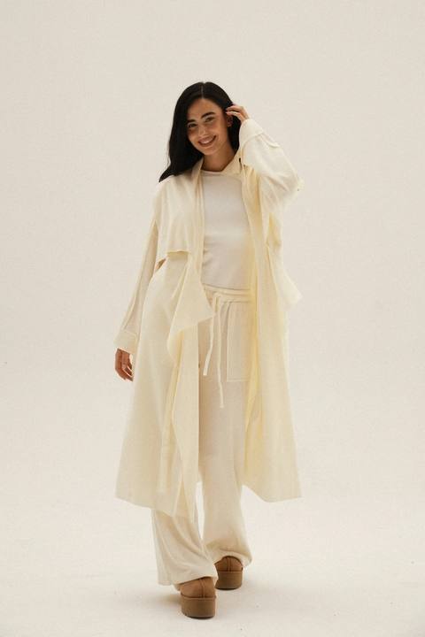 Lined Wool Set In Off-white