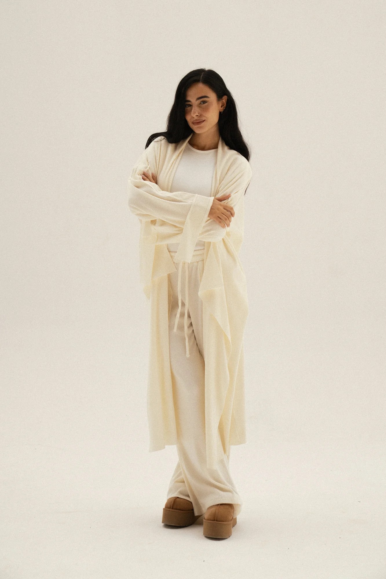 Lined Wool Set In Off-white