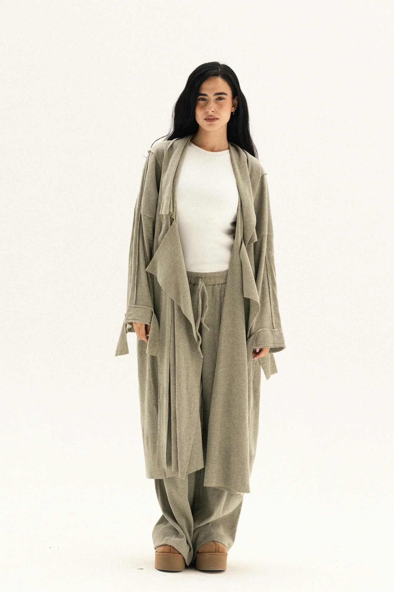 Lined Wool Set In Mint