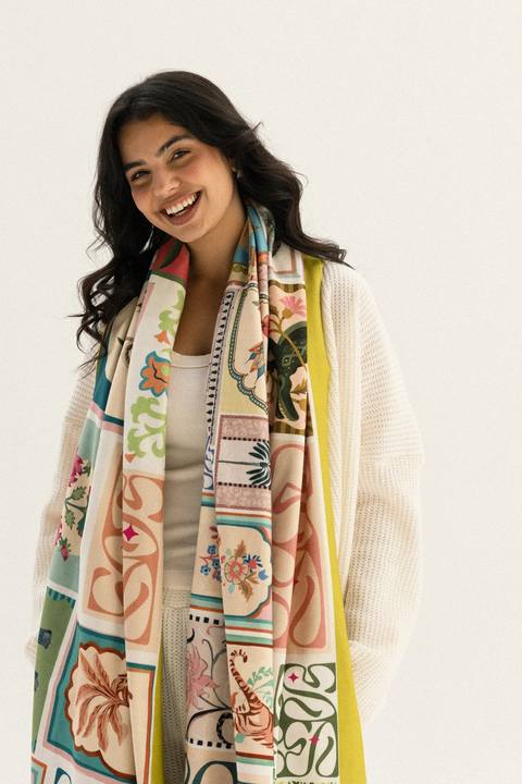 Long Floral breeze Scarf
