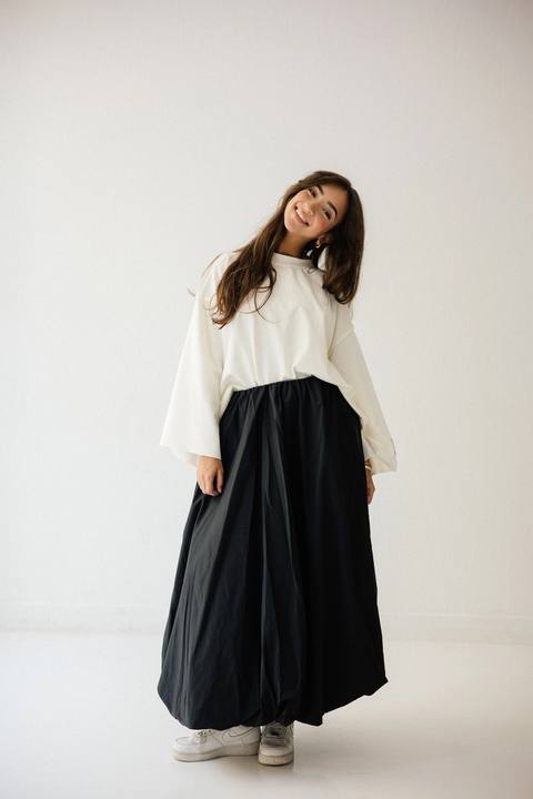 Balloon Skirt Waterproof in Black