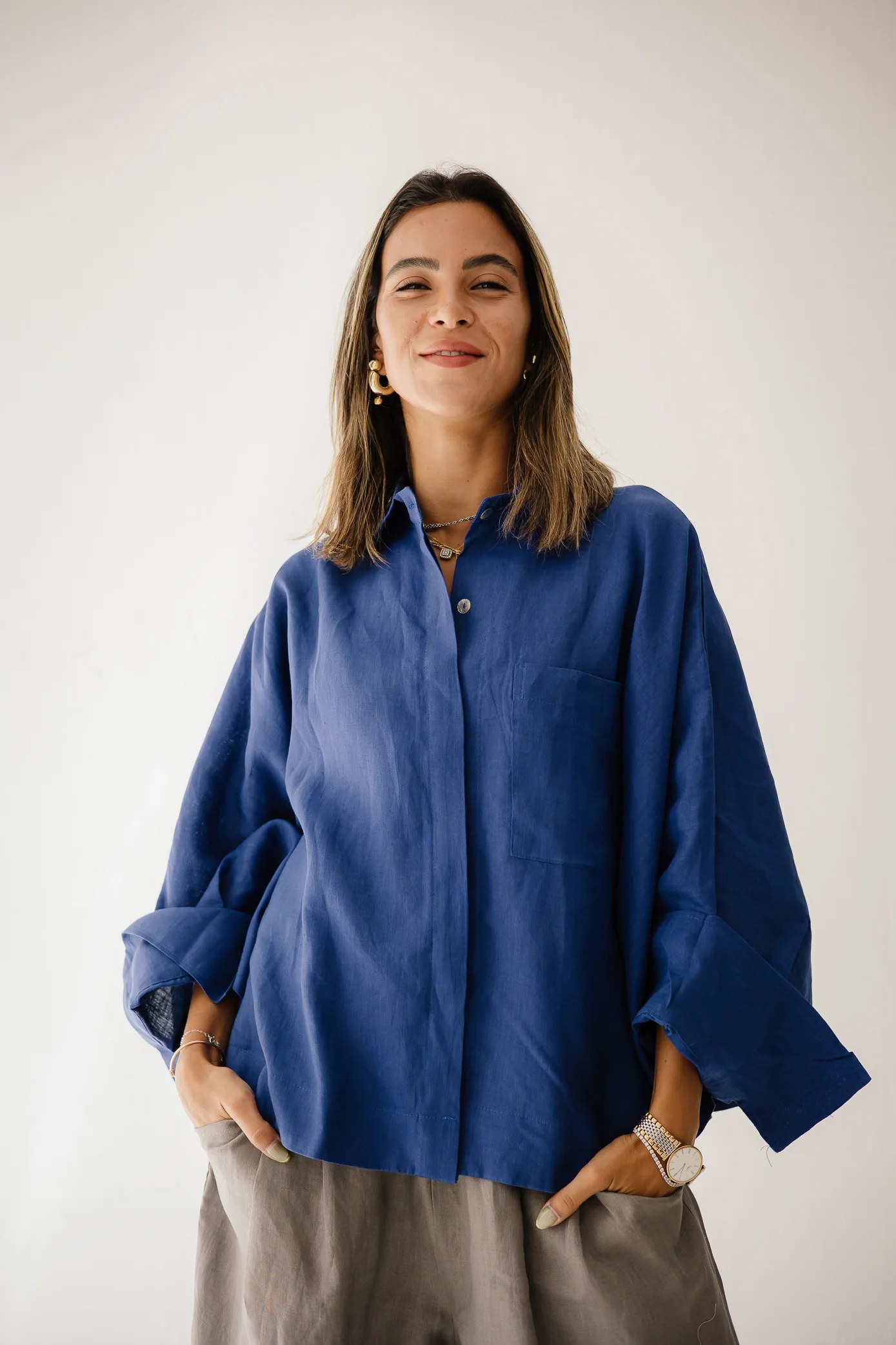 Butterfly Shirt In Dark Royal Blue