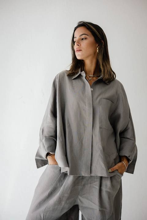 Butterfly Shirt In Grey