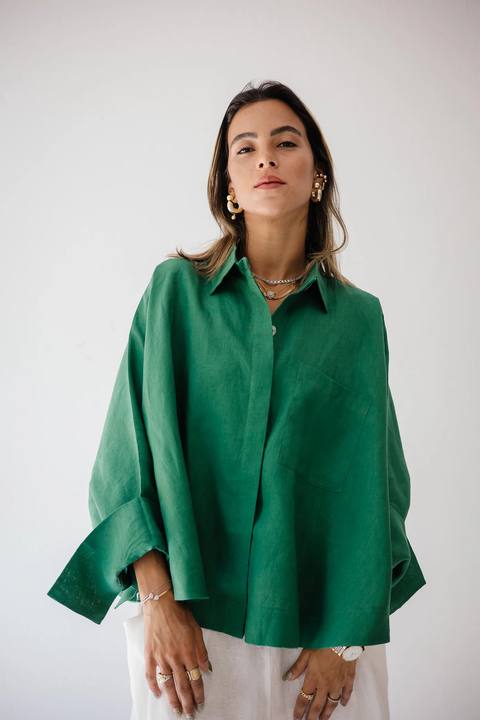 Butterfly Shirt In Dark-green