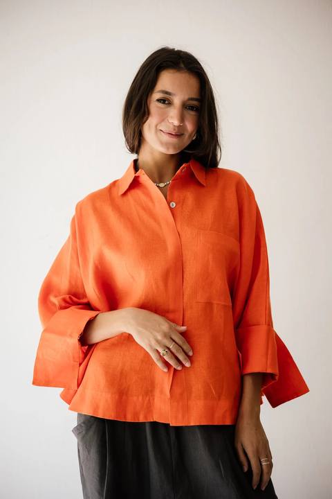 Butterfly Shirt In Orange