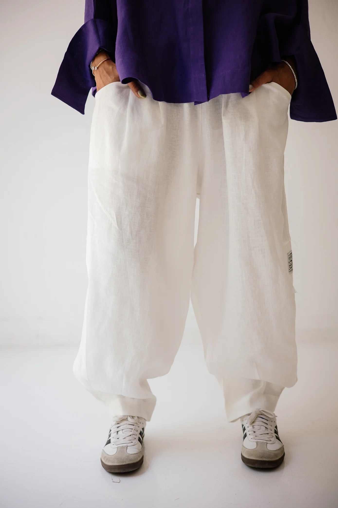 Balloon Pant In White