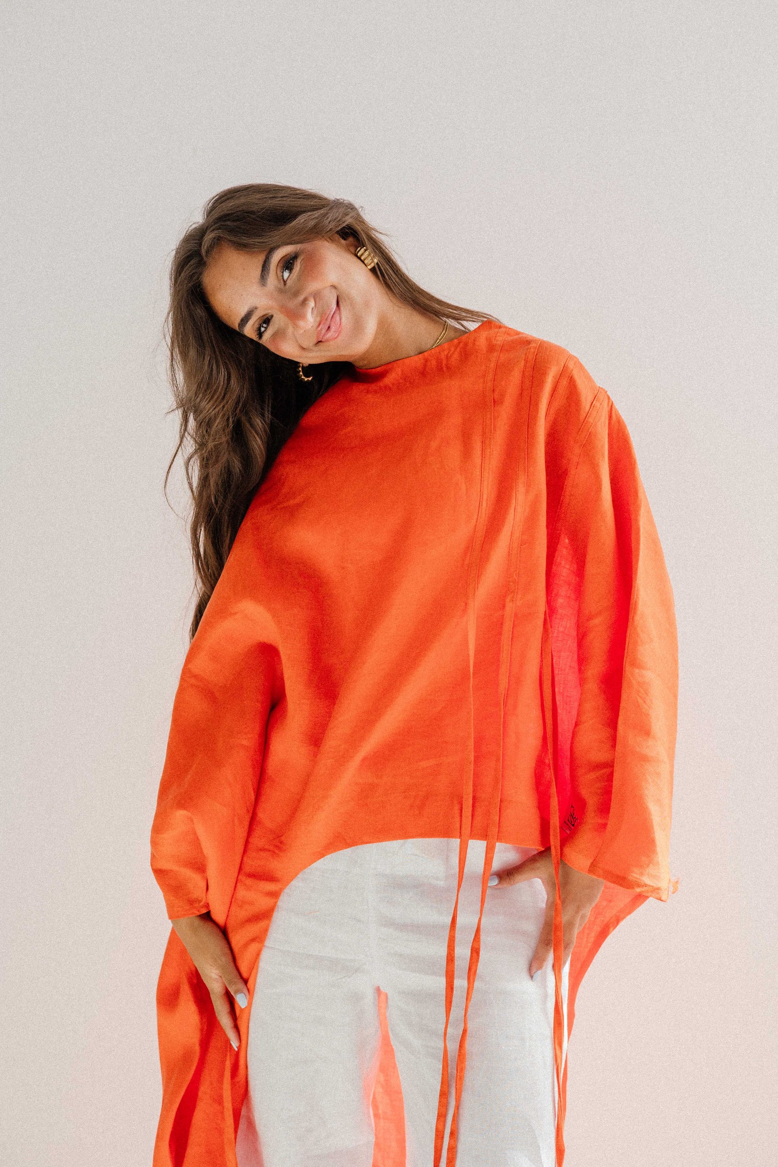 Side To Side Top In Orange