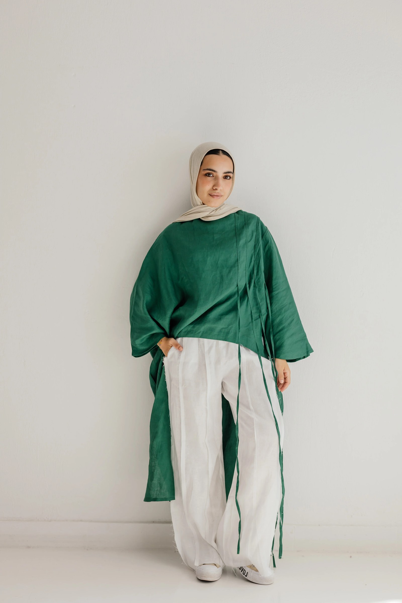 Side To Side Top In Dark Green