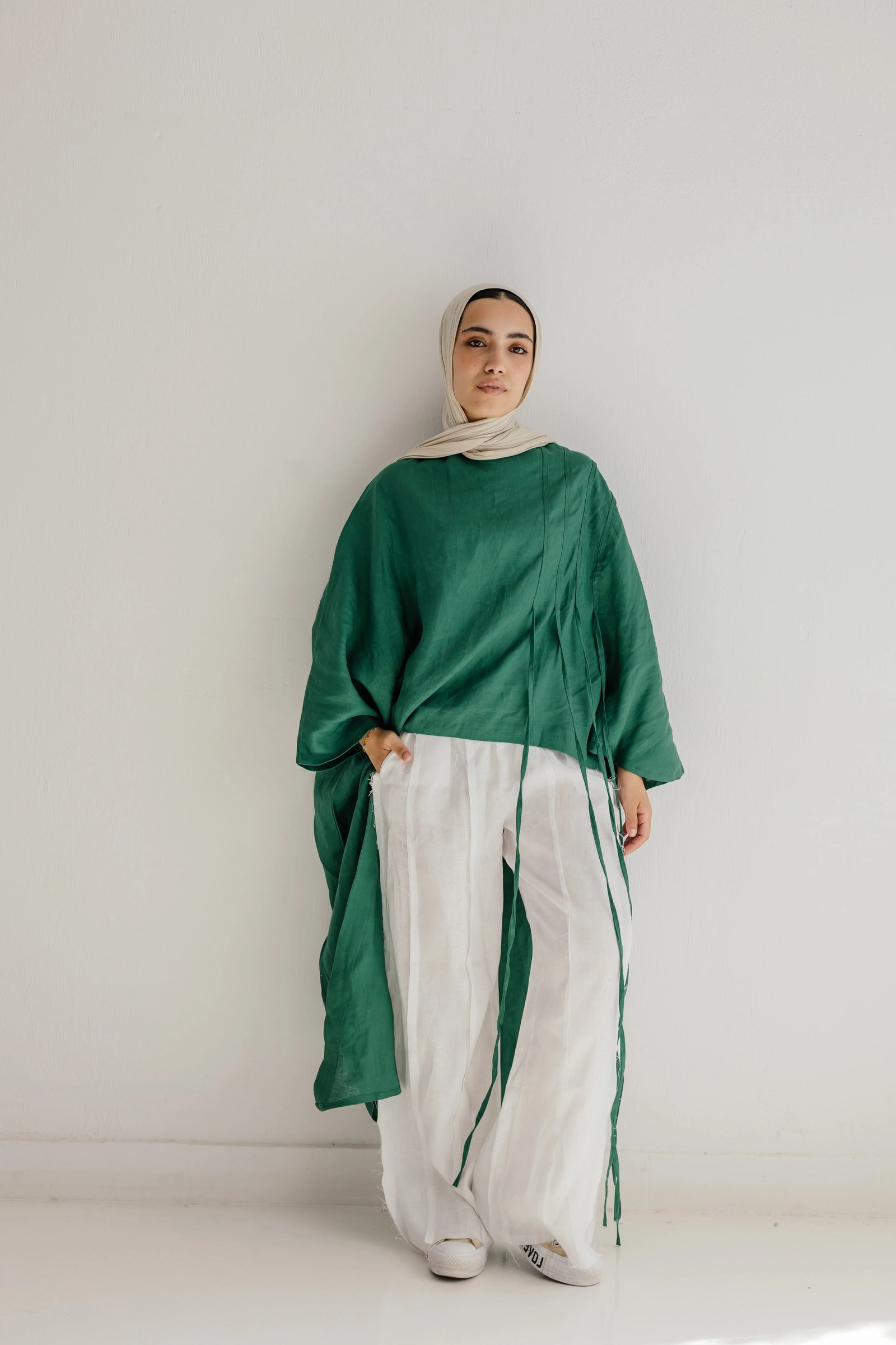 Side To Side Top In Dark Green