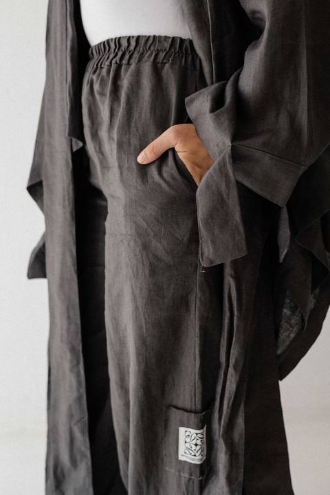 Elastic Pant In Dark-grey