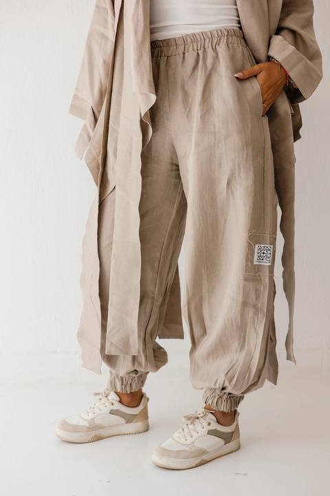Elastic Pant In cafe