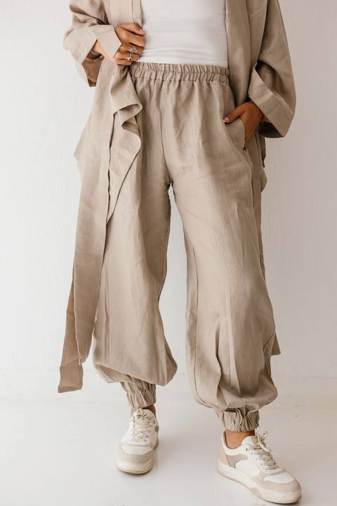 Elastic Pant In cafe
