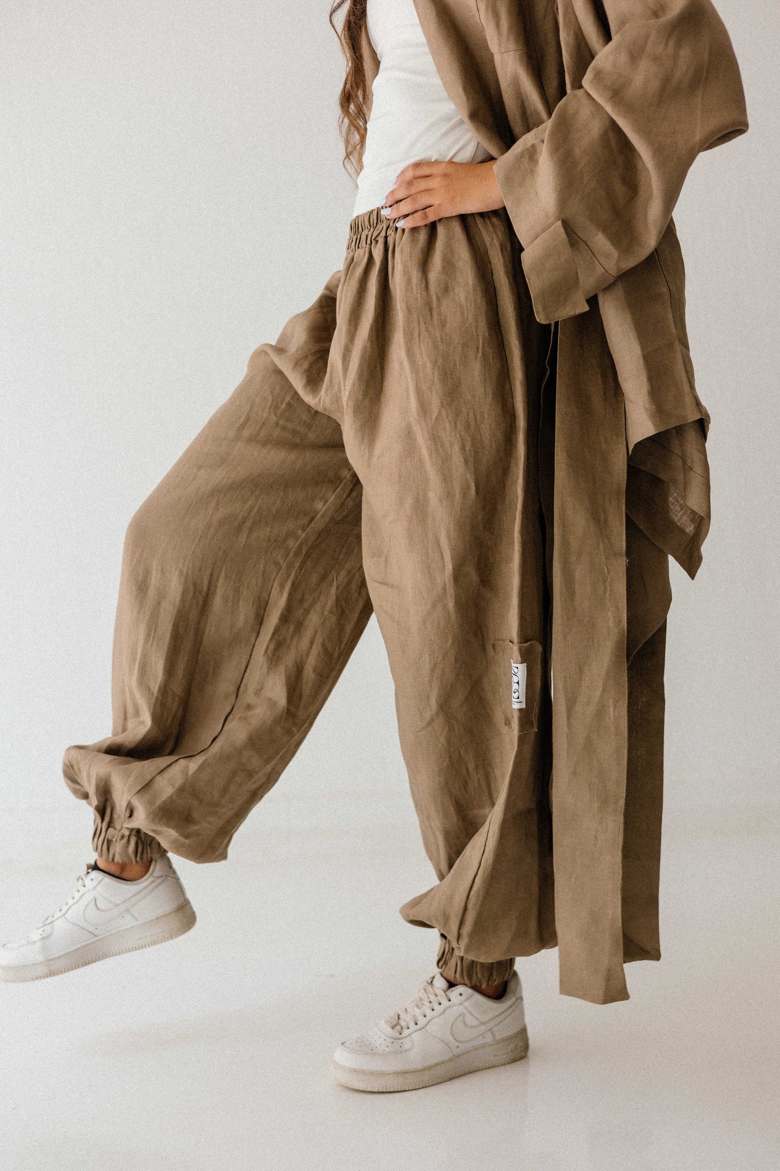 Elastic Pant In Dark Cafe