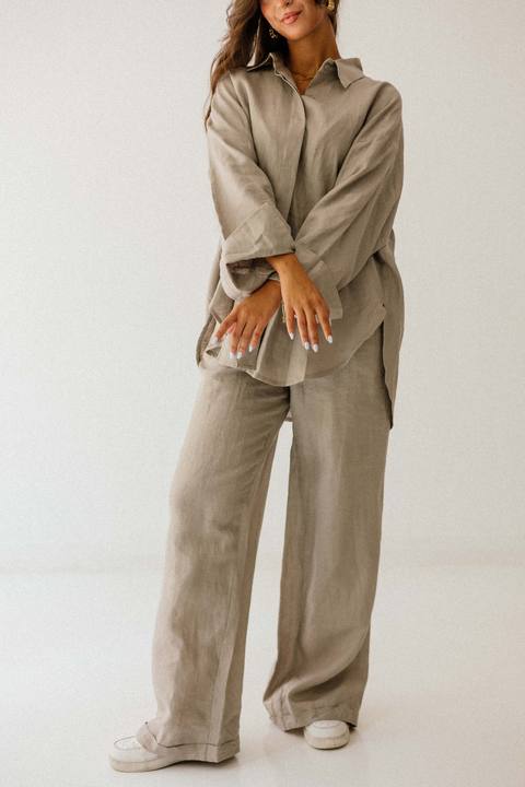 Basic Pant In Griesh