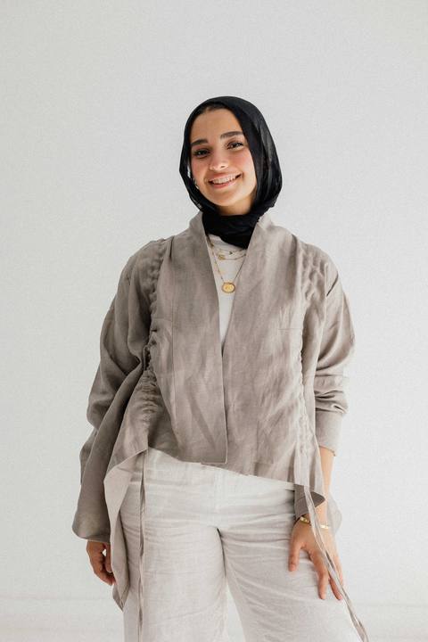 Elastic Kimono In Griesh