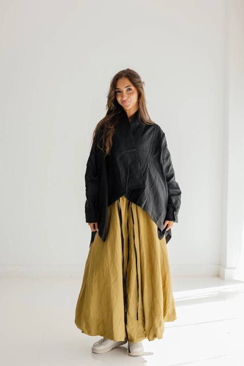 Balloon Skirt In Dark-limegreen