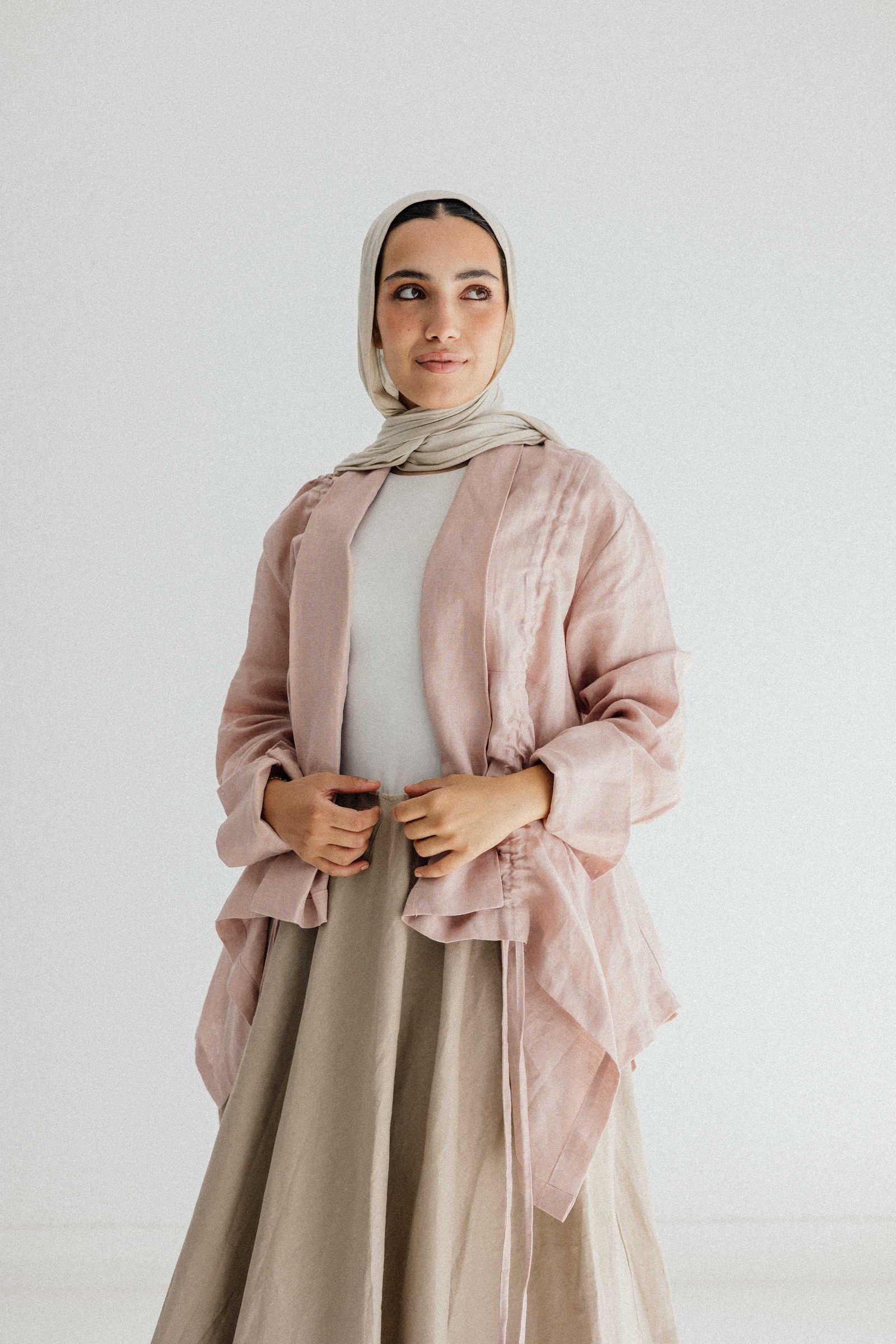 Elastic Kimono In Rose