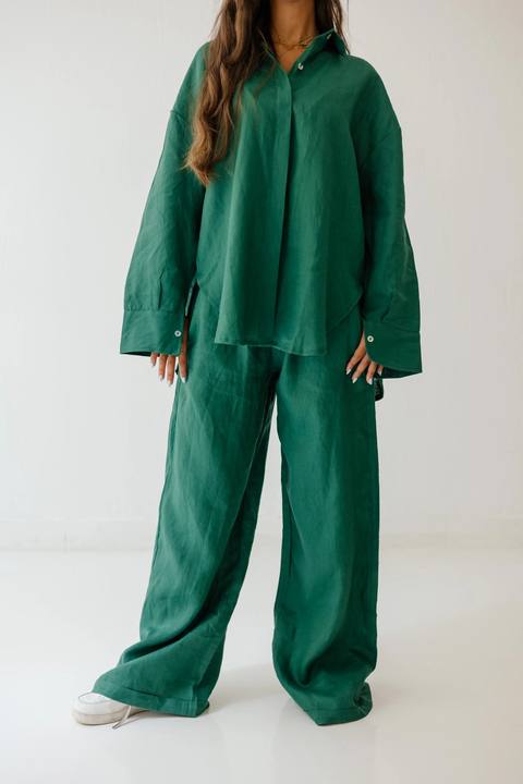 Basic Pant In Dark-green