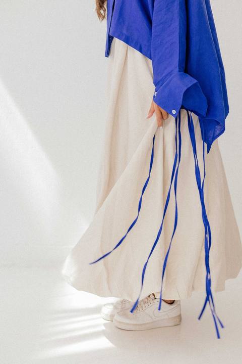 Balloon Skirt In Creamy