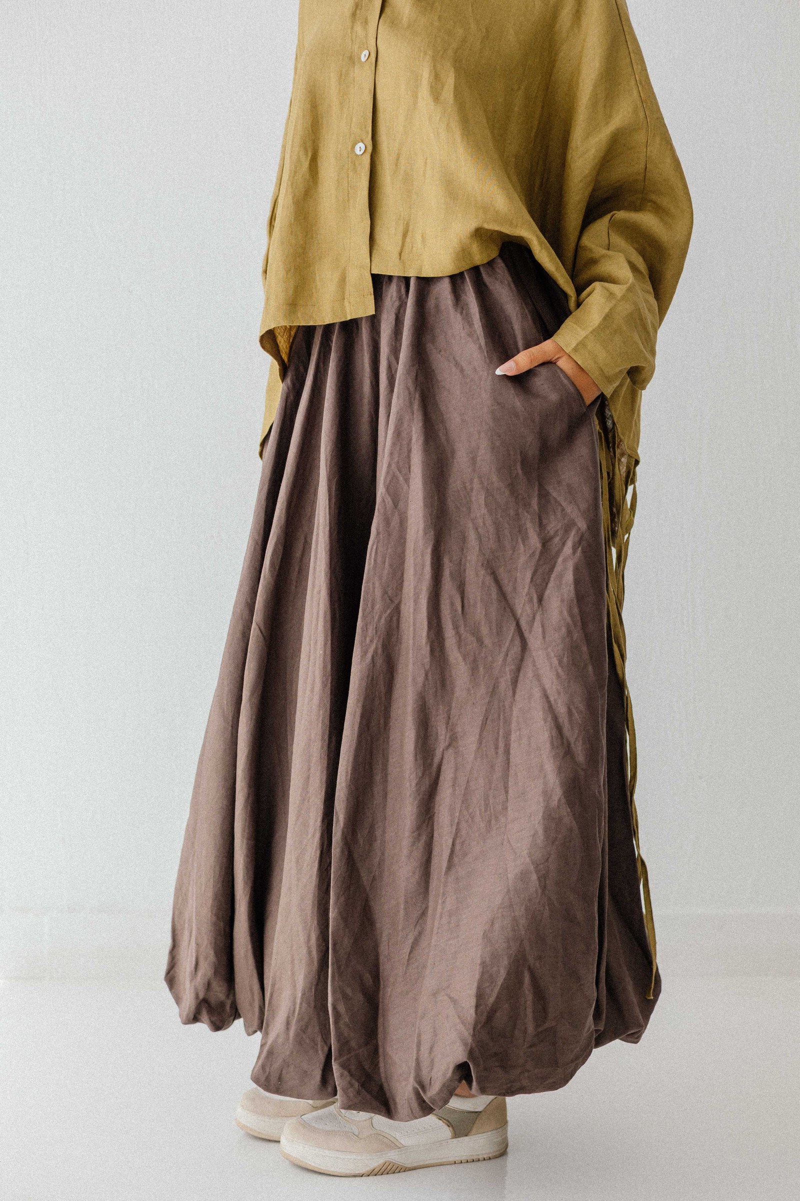 Balloon Skirt In Brown