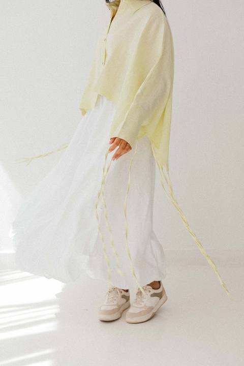 Balloon Skirt In White