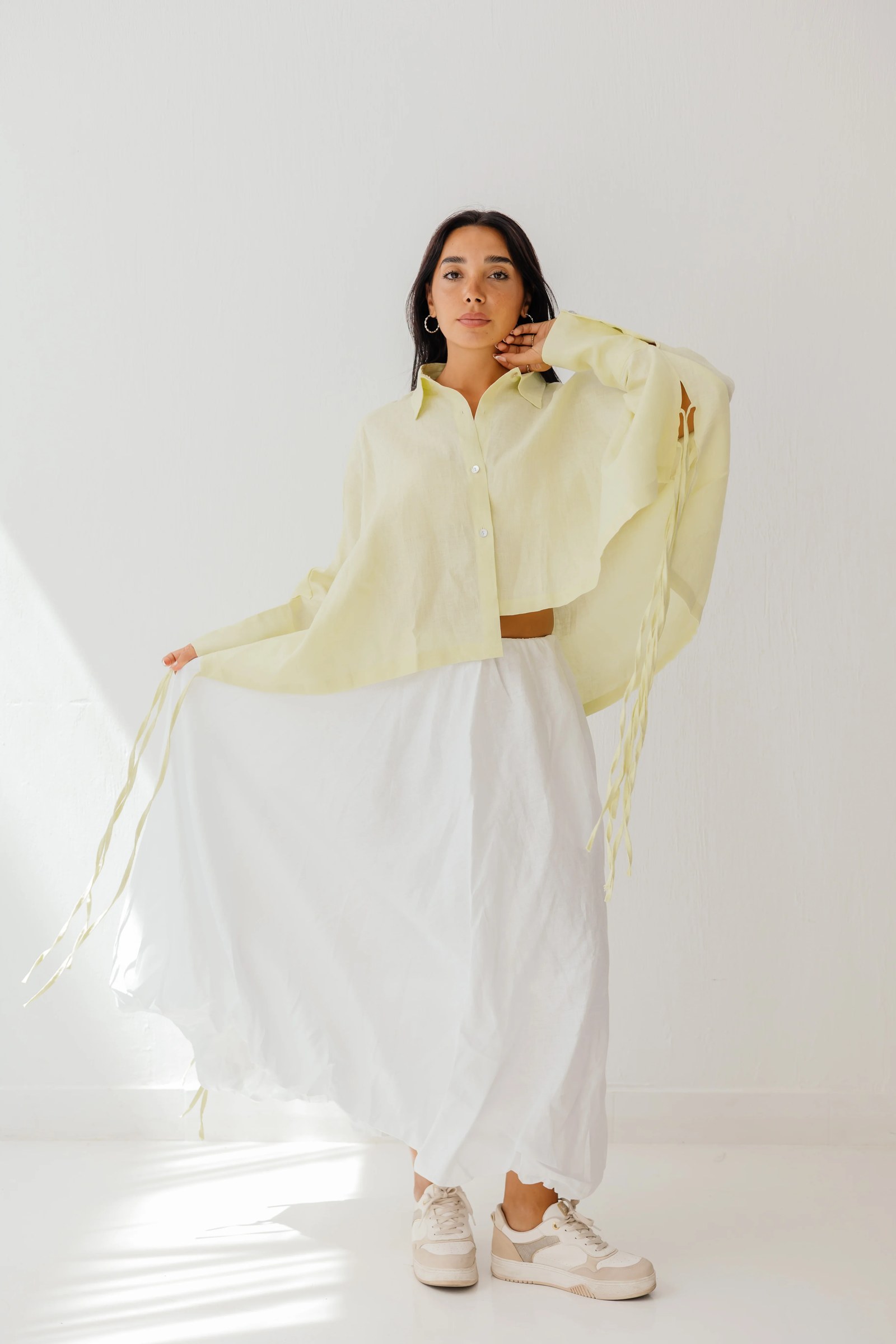 Fringes Shirt In Butter-yellow