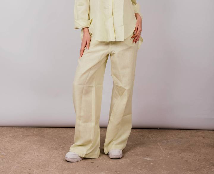 Basic Pant In Butter-yellow